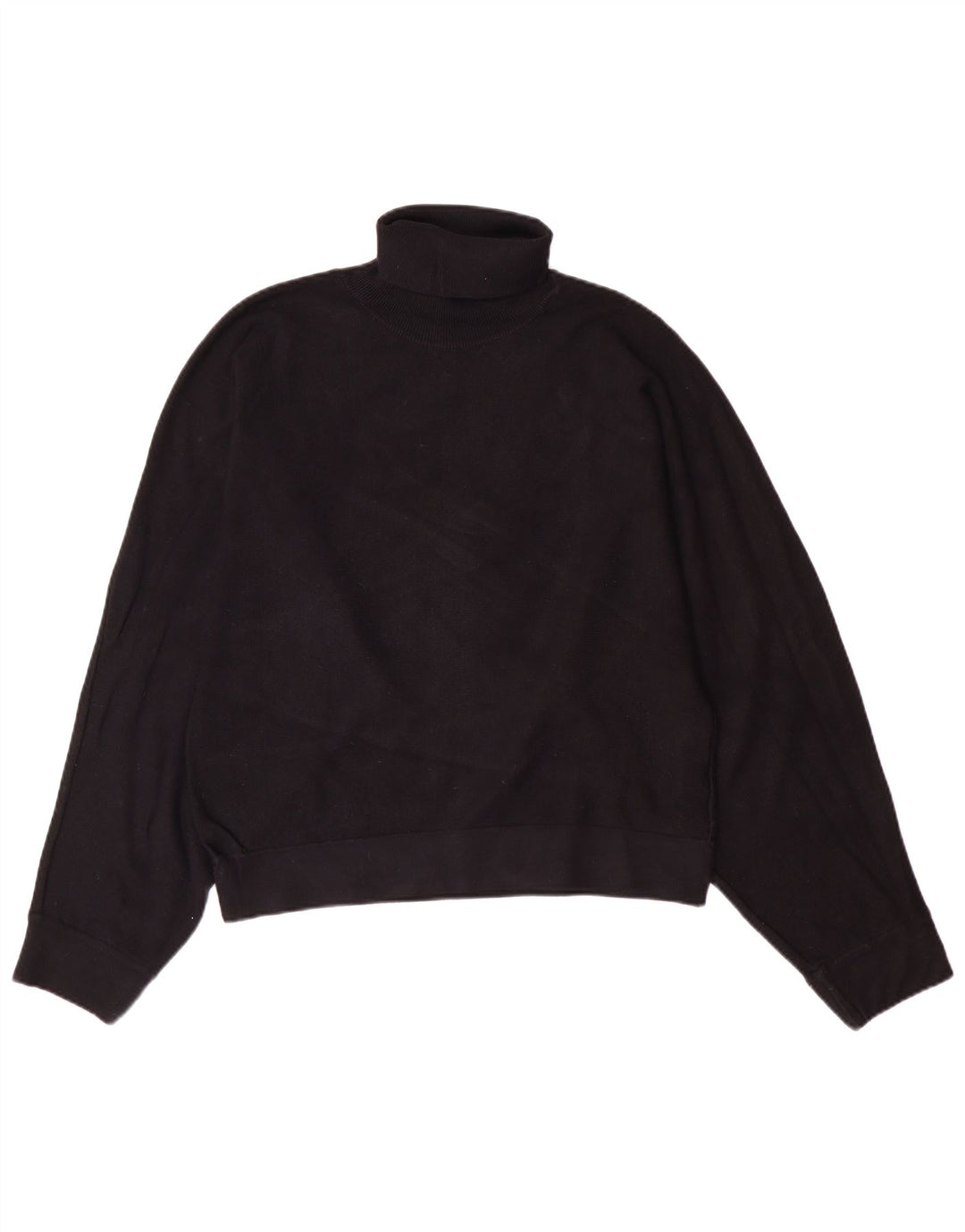 ZARA Womens Roll Neck Jumper Sweater UK 16 Large Black Viscose