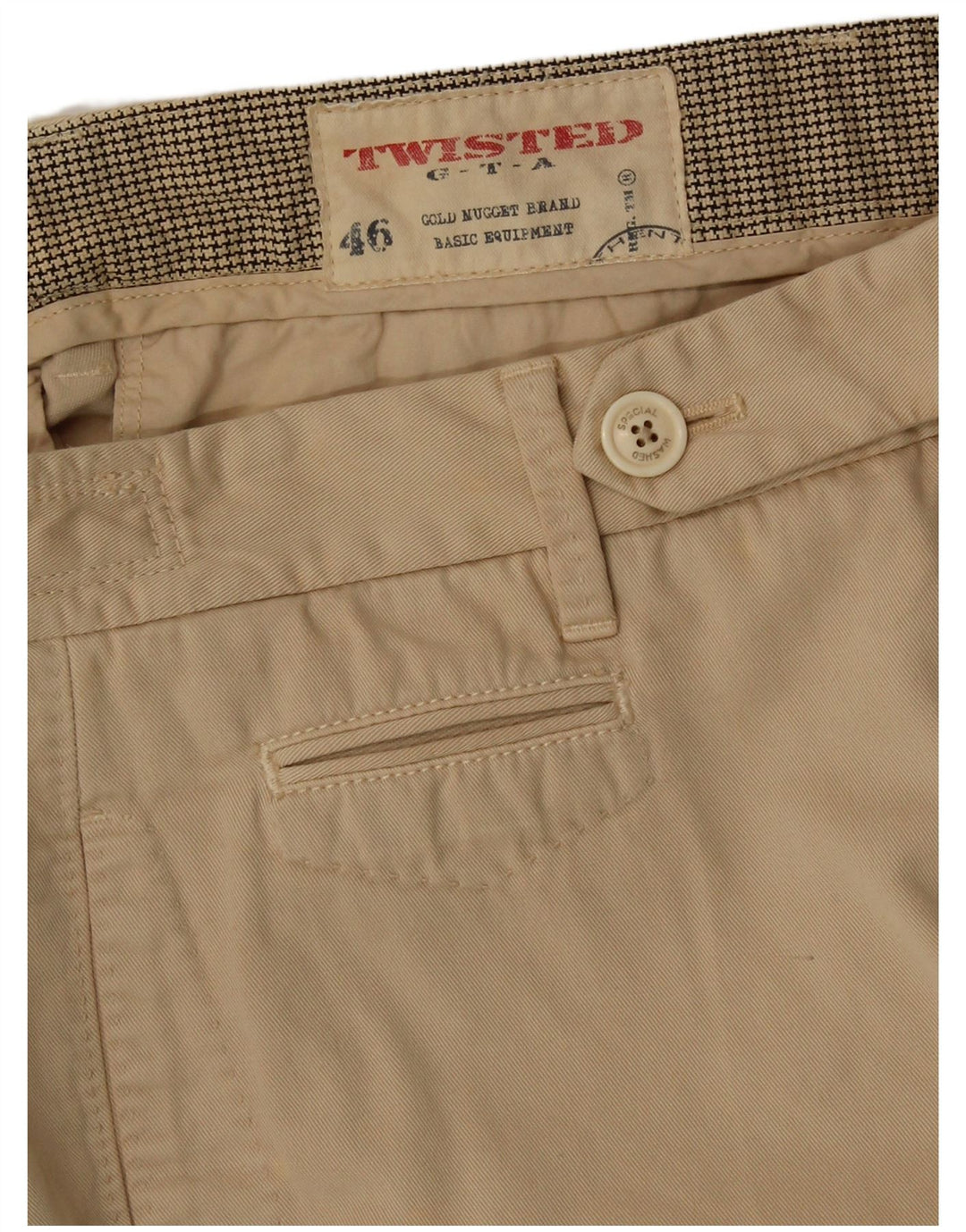 Мужские шорты чинос TWISTED TAILOR IT 46, маленькие W30, бежевый хлопок