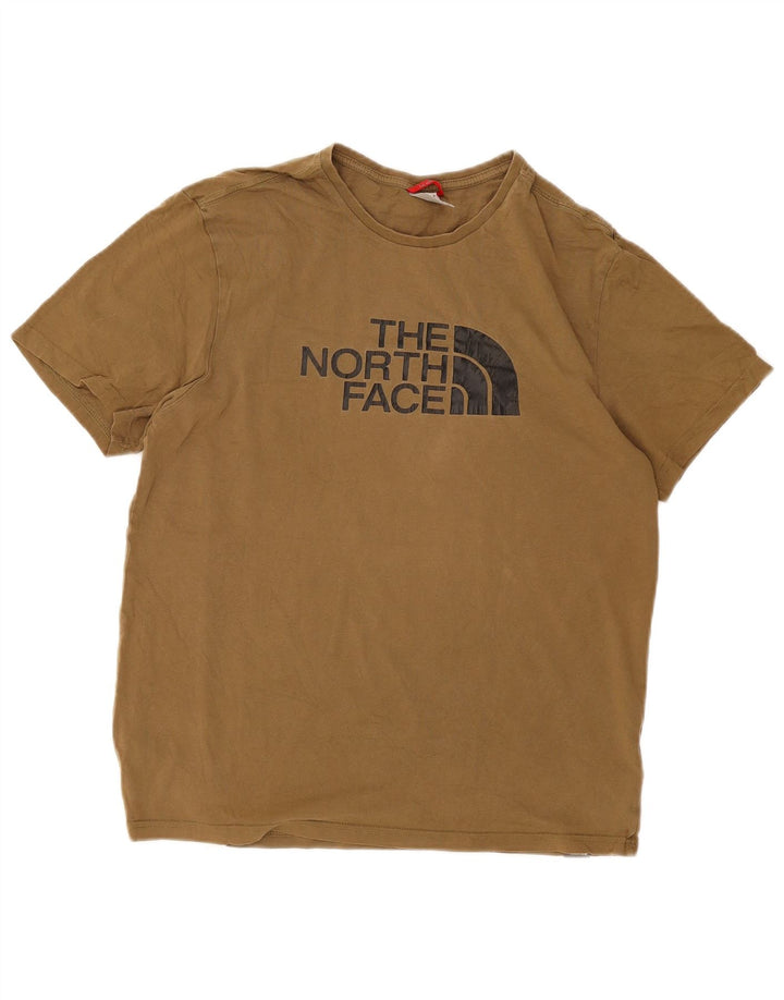 Мужская футболка с рисунком The North Face, средний цвет, хаки, хлопок
