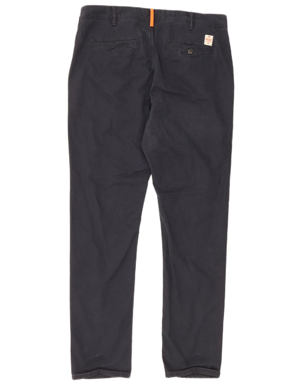 Мужские узкие брюки-чиносы Superdry XL W36 L31, темно-синие, хлопок