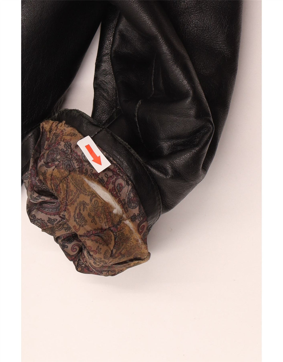 Винтажная мужская кожаная куртка UK 36 маленькая черная кожаная