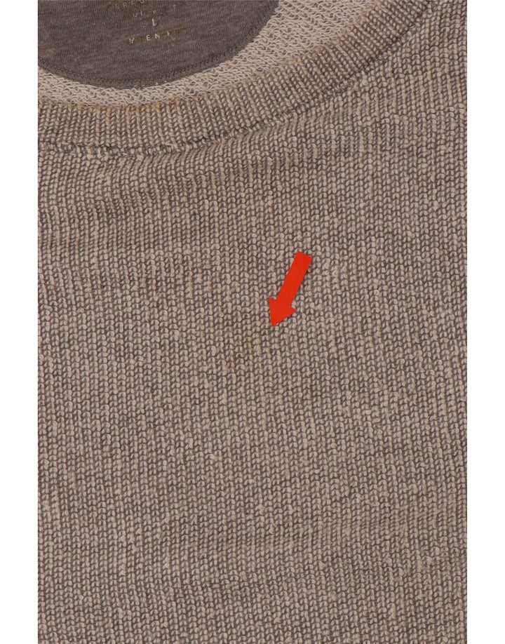 CALVIN KLEIN Женский топ с длинным рукавом UK 18 XL Серый с цветными блоками