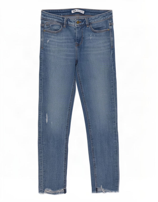 Женские узкие джинсы Zara EU 36 XS W26 L26, синий хлопок