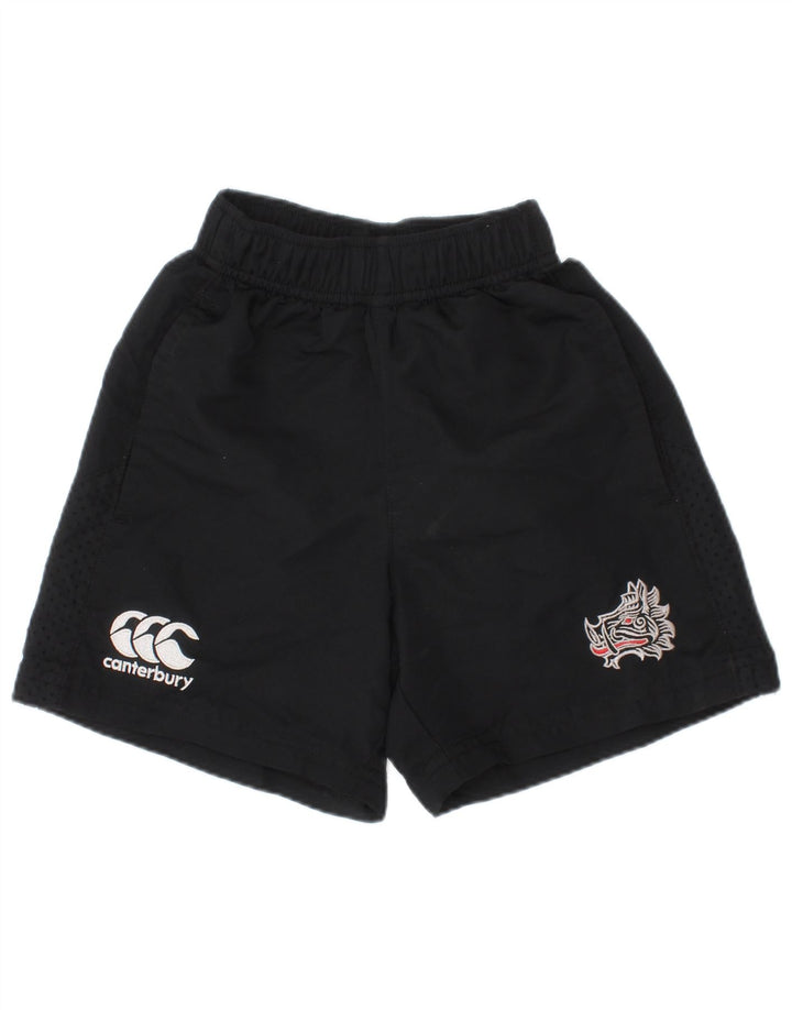 Спортивные шорты с рисунком Canterbury для мальчиков 3–4 лет, черные