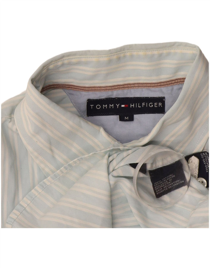 Мужская рубашка Tommy Hilfiger из хлопка в синюю полоску среднего размера