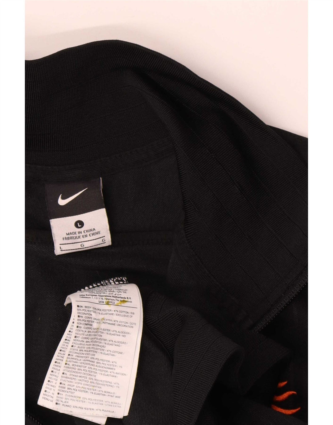 Мужская спортивная куртка Nike KNVB с графическим рисунком, большая черная полиэстеровая полоска