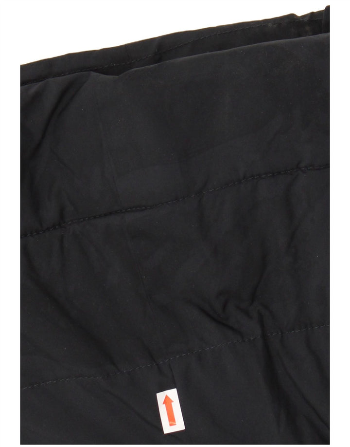 HOLLISTER Женская стеганая куртка свободного кроя с капюшоном UK 6 XS, черный полиэстер