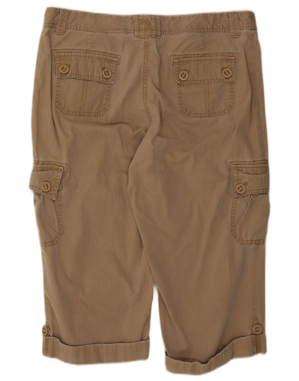 Женские шорты-бермуды Eddie Bauer, США 14, XL, W34, бежевый, хлопок