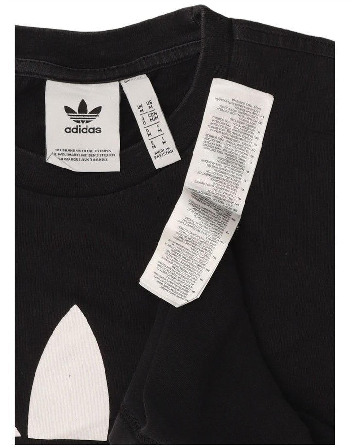 Мужская футболка ADIDAS с графическим рисунком, средний черный хлопок
