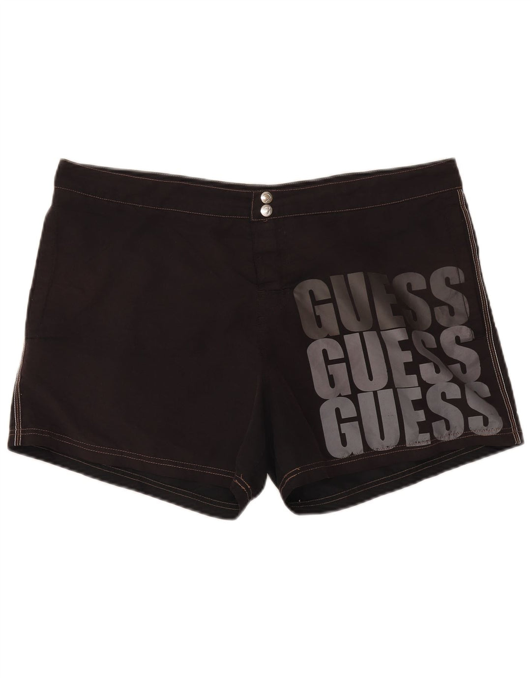 Guess Мужские шорты для плавания с рисунком 2XL, черные, полиэстер