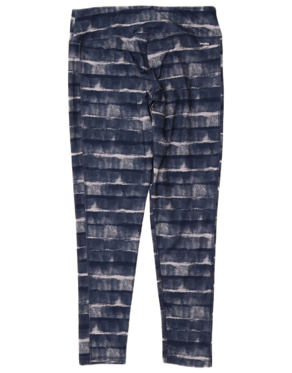 Женские леггинсы Adidas Climalite UK 12/14, полиэстер в среднюю синюю полоску