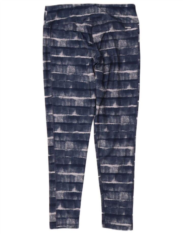 Женские леггинсы Adidas Climalite UK 12/14, полиэстер в среднюю синюю полоску