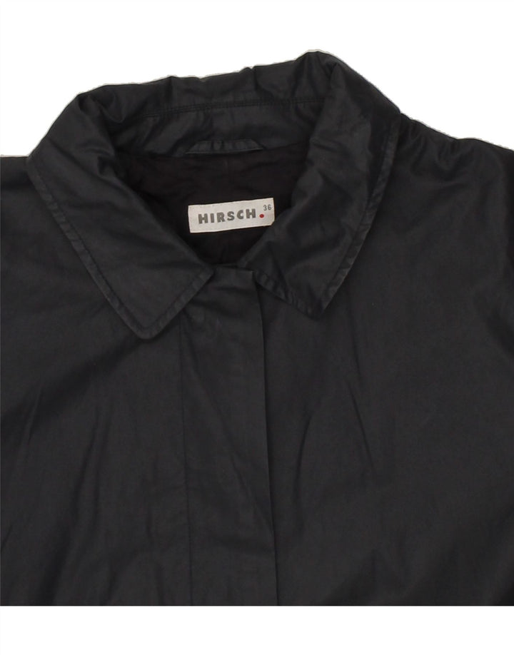 HIRSCH Womens Overcoat UK 10 Small Navy Blue Acetate Vintage Hirsch and Second-Hand Hirsch from Messina Hembry 