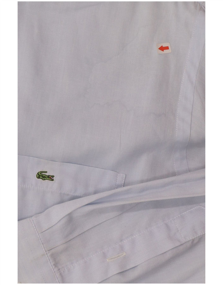 Мужская рубашка Lacoste, размер 42, большая синяя хлопковая
