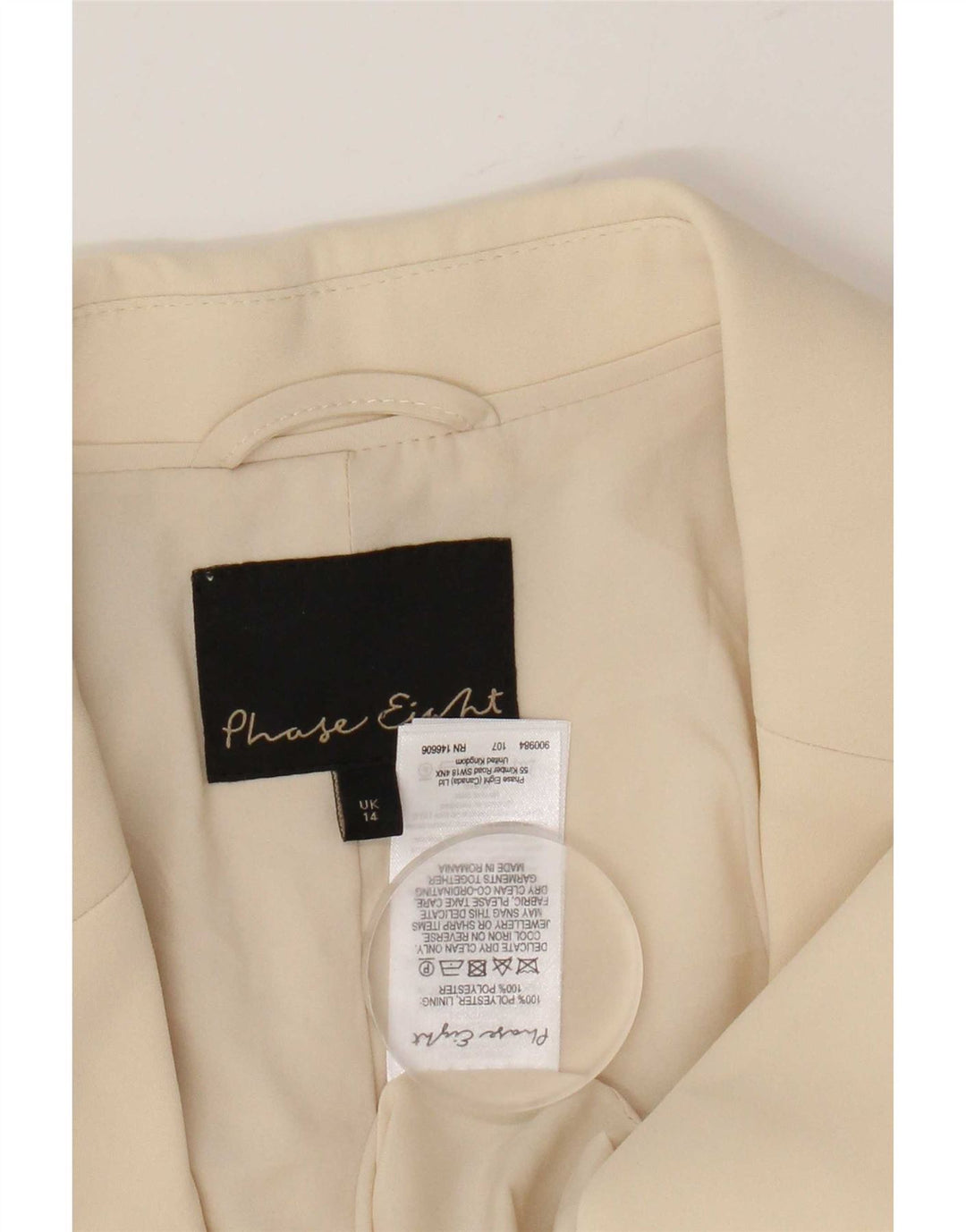 Женский пиджак Phase Eight с 2 пуговицами, Великобритания 14, средний бежевый полиэстер