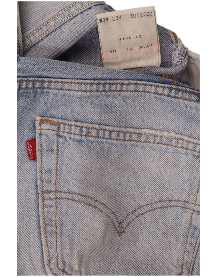 Мужские прямые джинсы LEVI'S W34 L29 синие, хлопок
