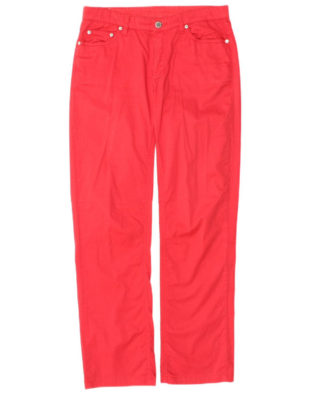 GANT Womens Carol Regular Fit Straight Casual Trousers W28 L29 Red Cotton