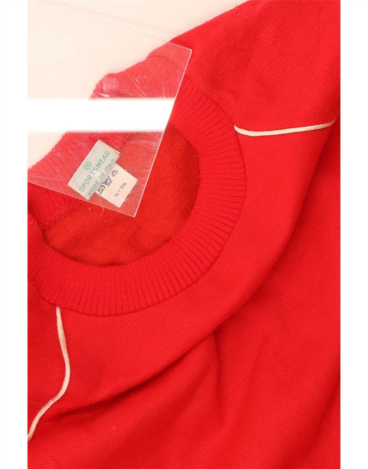 Винтажный мужской свитшот 2XL красный