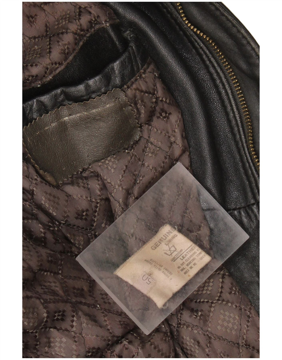 Мужская кожаная куртка VINTAGE IT 50 большая черная кожа