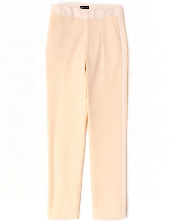 Женские брюки чинос с высокой талией Zara XS W24 L28 Off White Color Block