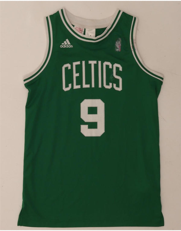 Adidas Boys Celtics Графический жилет 13-14 лет Зеленый полиэстер