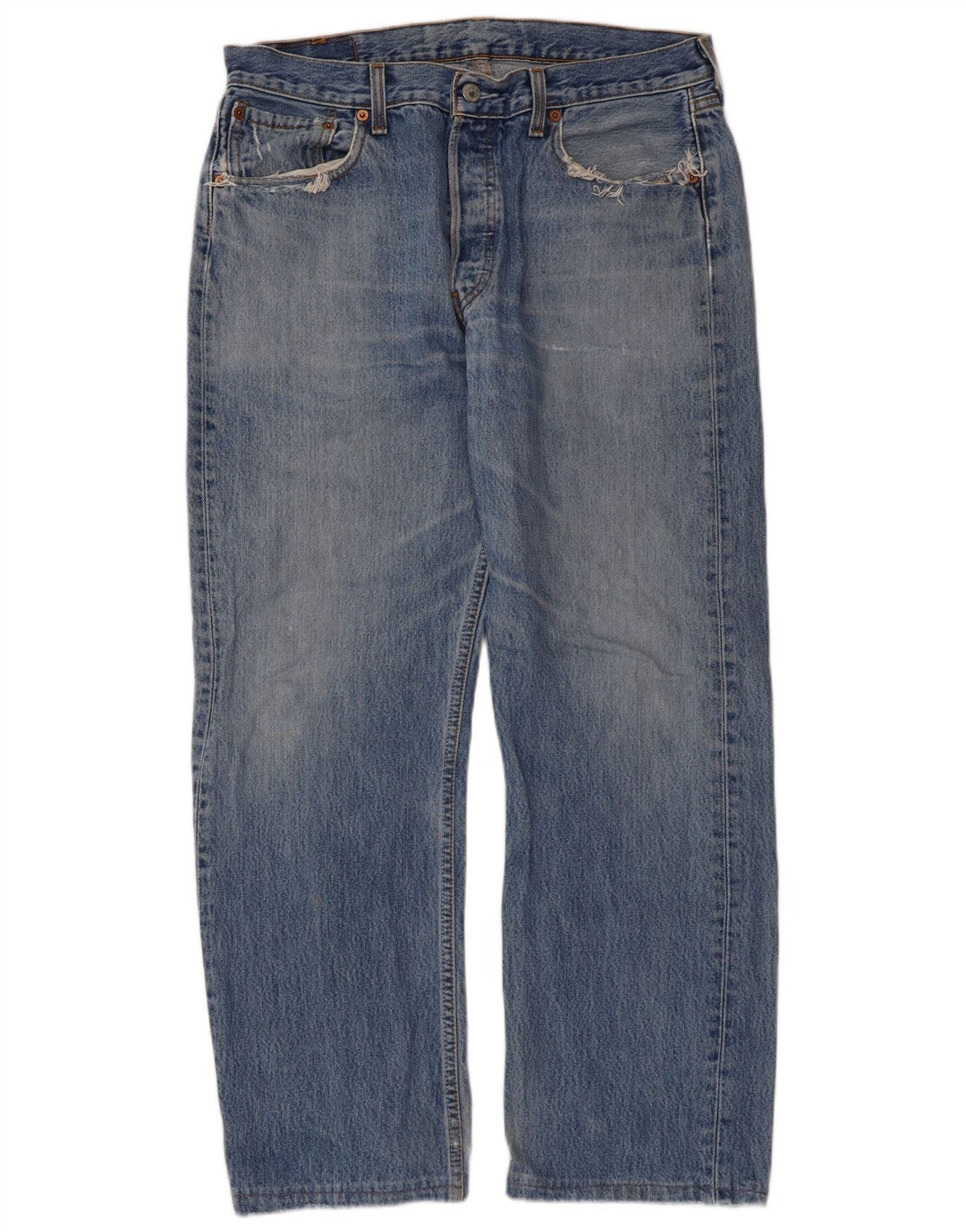 Мужские прямые джинсы Levi's 501 W34 L27 синие, хлопок