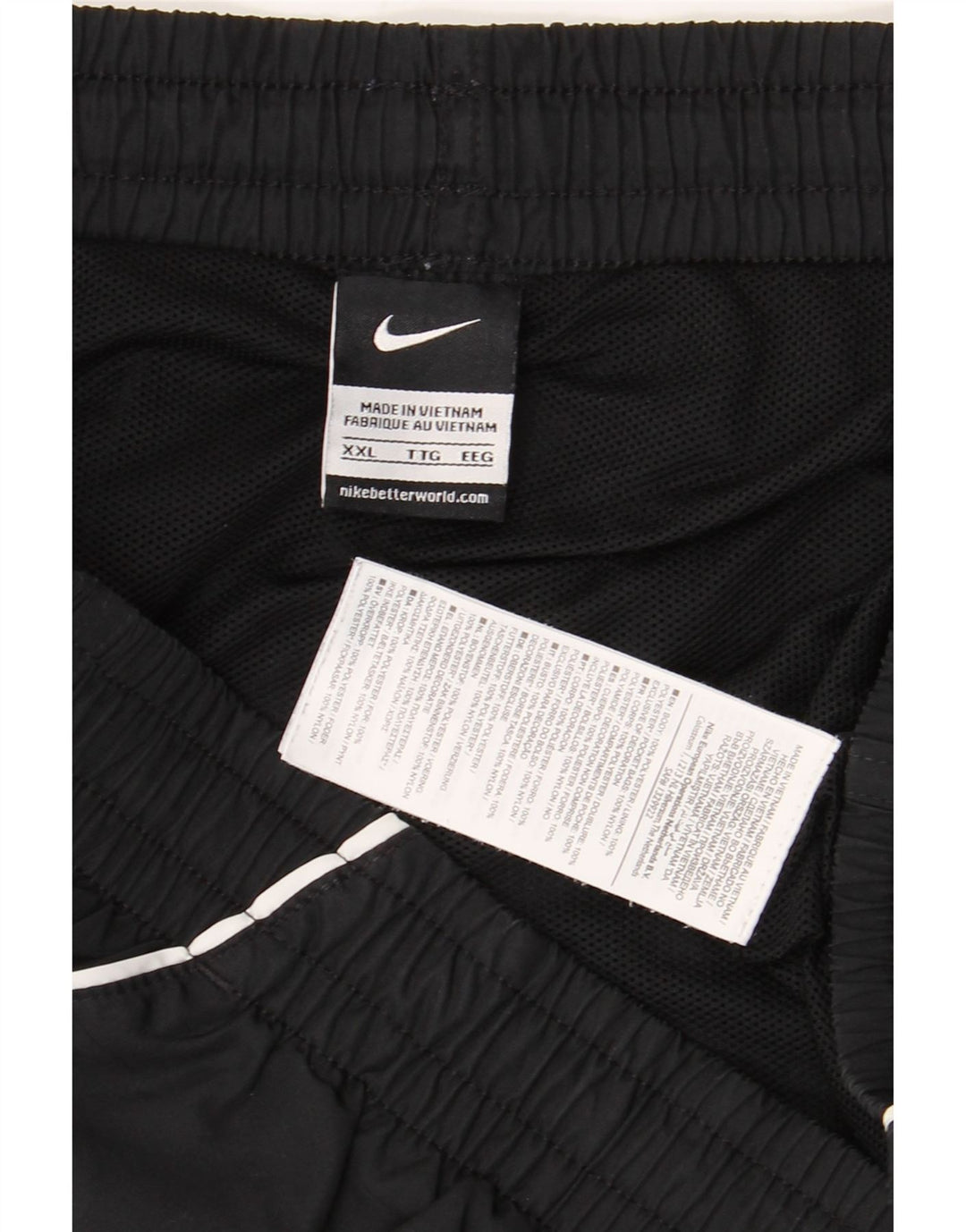 Мужские спортивные шорты с рисунком Nike 2XL, черные, полиэстер