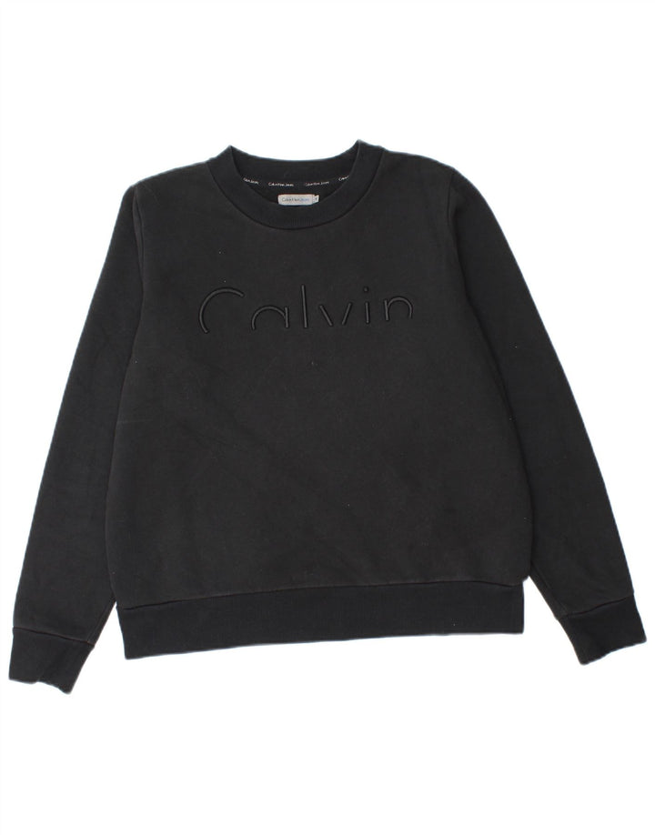 Женский свитер с рисунком Calvin Klein Jeans UK 14, средний черный