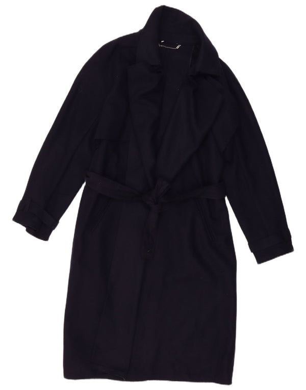 ВИНТАЖНОЕ женское пальто UK 16, большое темно-синее