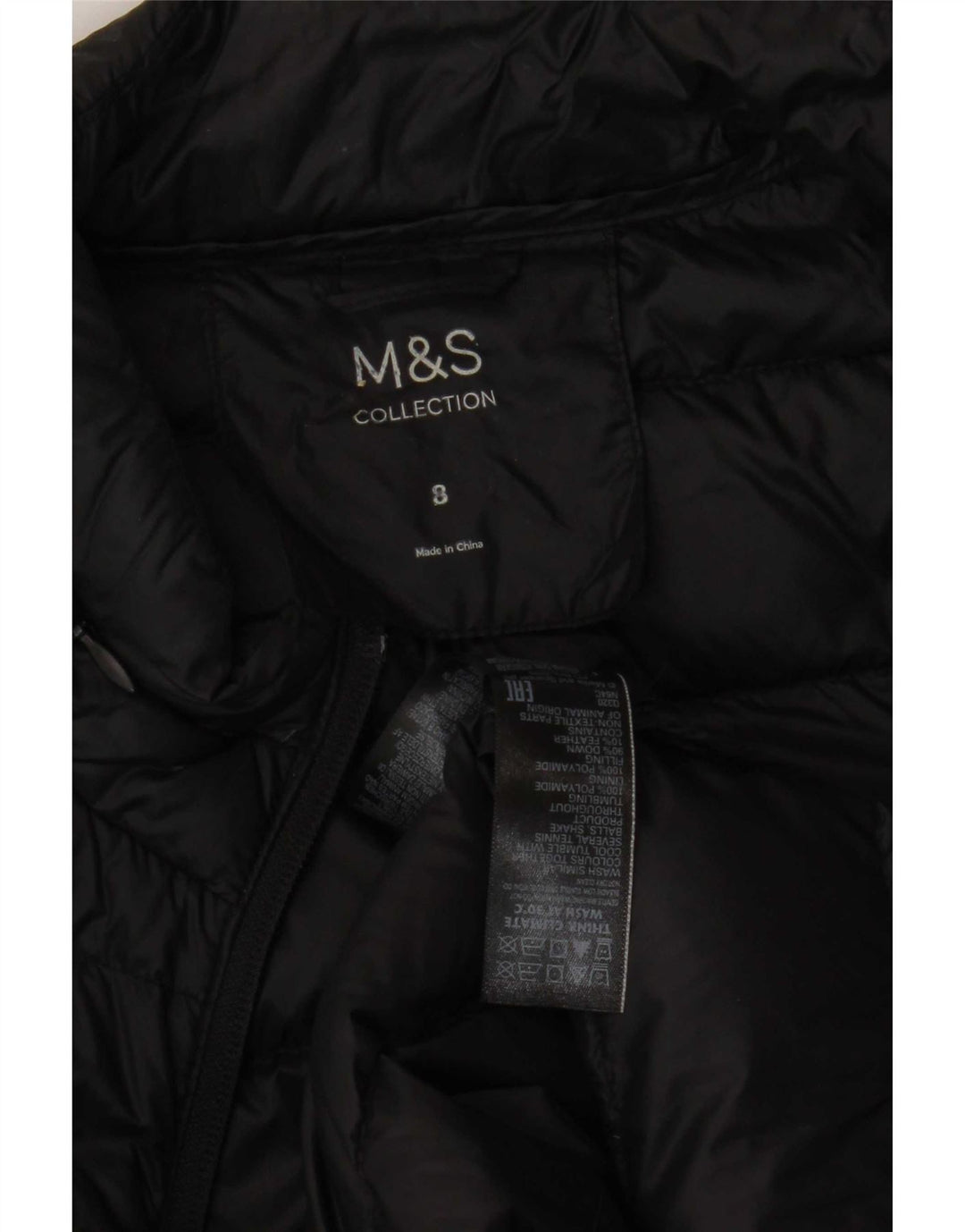 Женский утепленный жилет Marks & Spencer UK 8, маленький черный из полиамида
