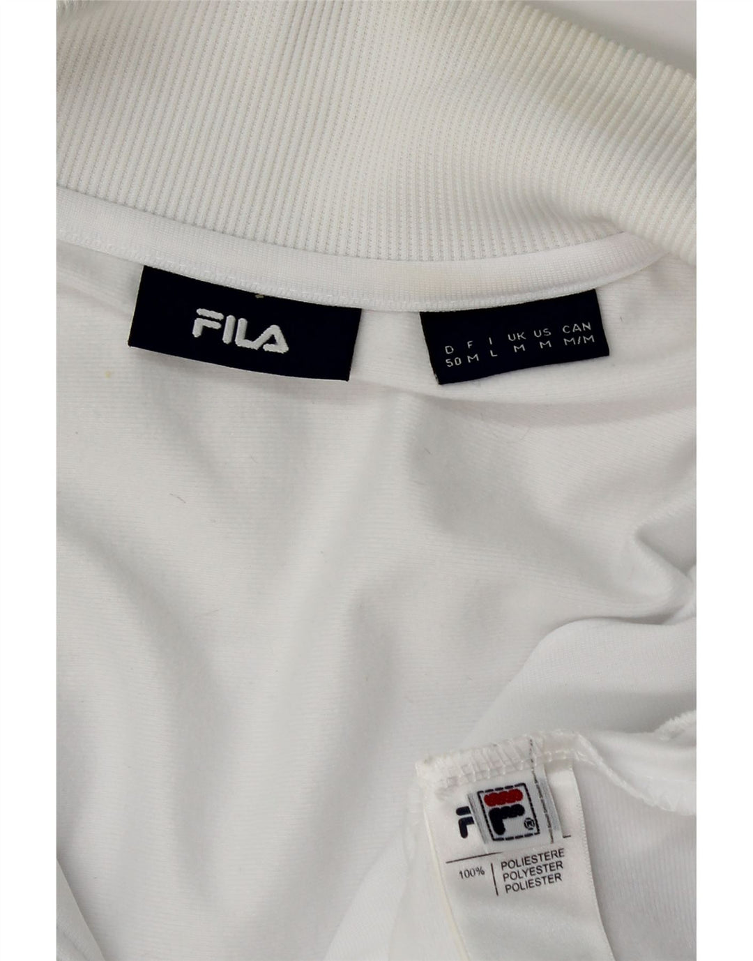 Мужской спортивный костюм Fila, верхняя куртка, средний белый полиэстер с цветными блоками