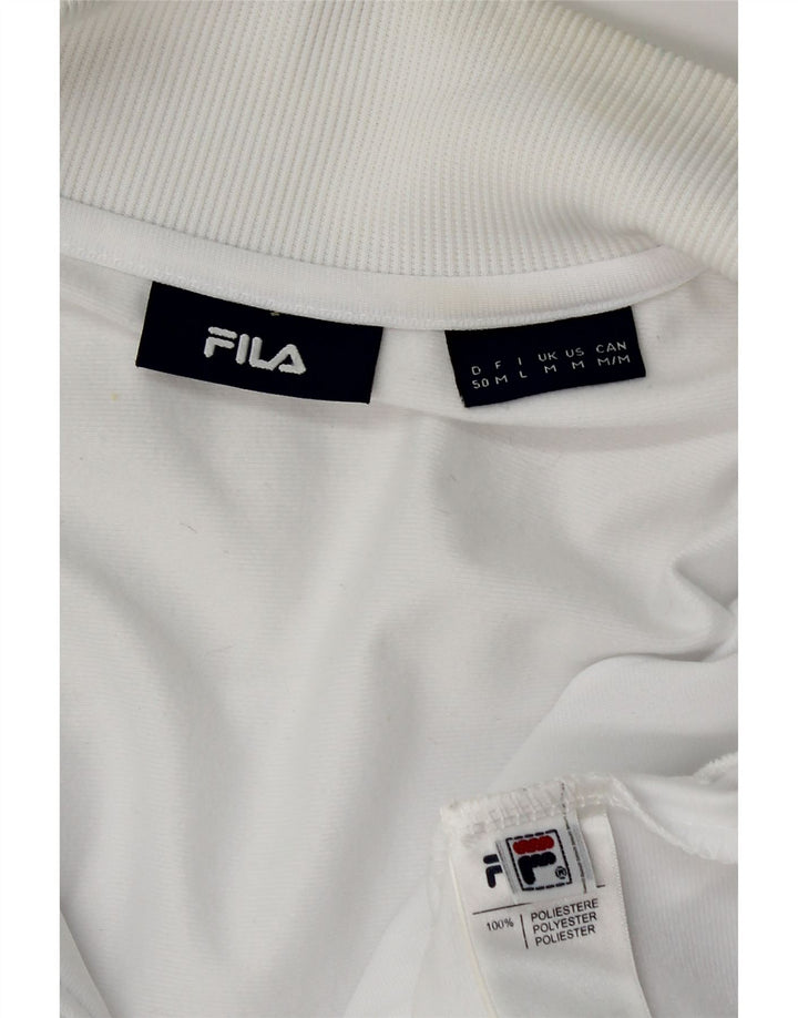 Мужской спортивный костюм Fila, верхняя куртка, средний белый полиэстер с цветными блоками
