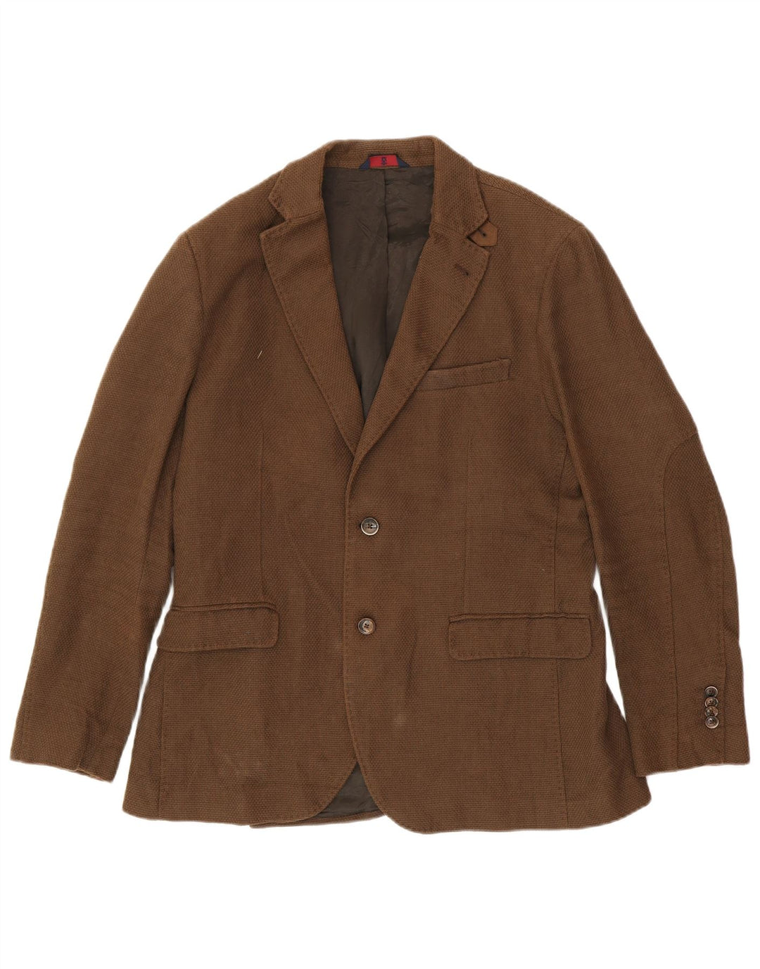 MASSIMO DUTTI Мужской пиджак на 2 пуговицах UK 38 Средний Коричневый Вискоза