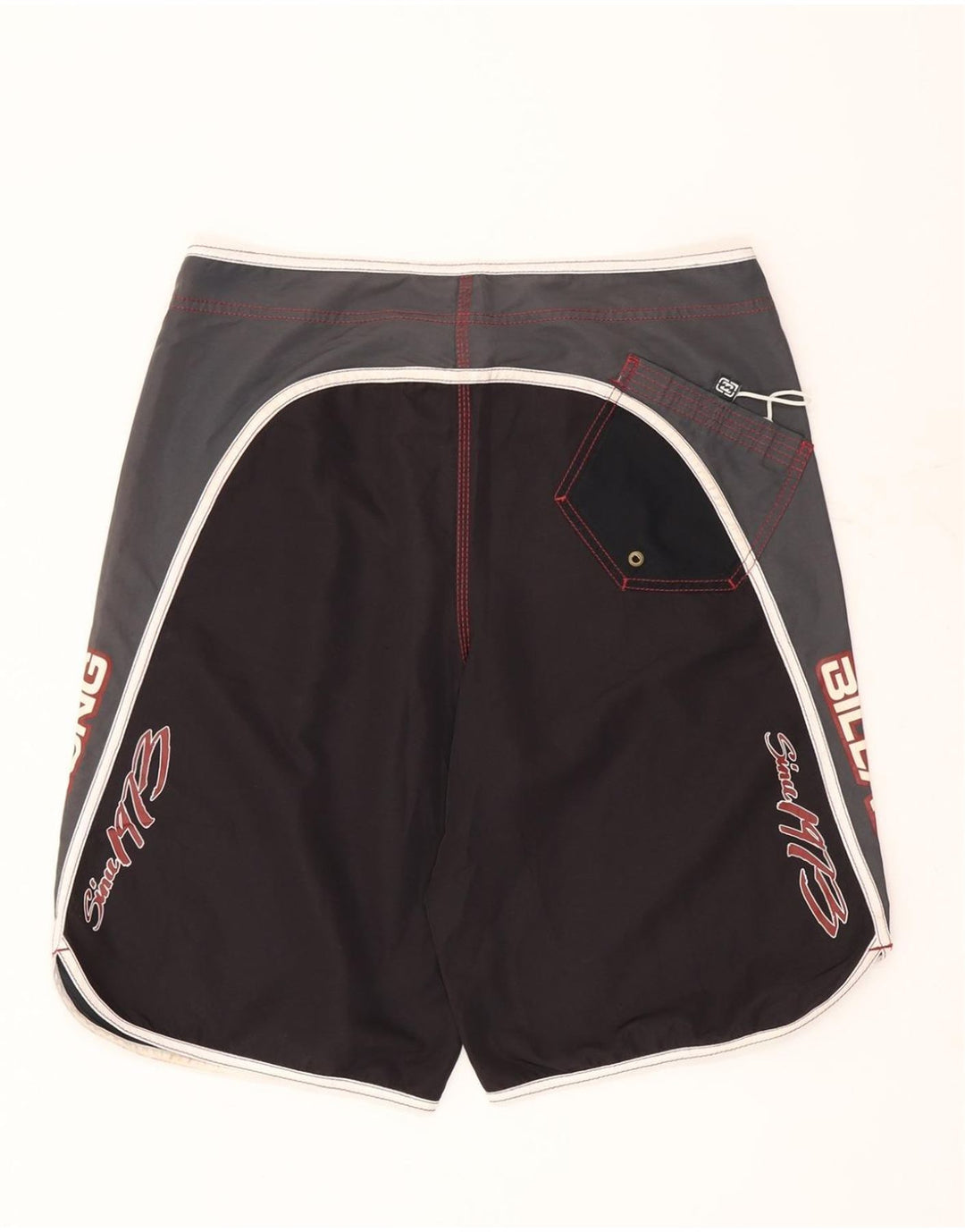 Billabong Мужские шорты для плавания с рисунком, большие черные, полиэстер с цветными блоками