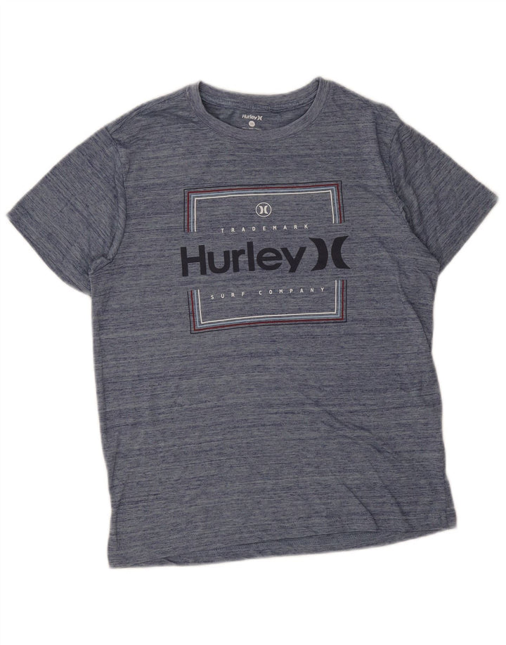 Мужская футболка Hurley с рисунком, маленький темно-синий, полиэстер с крапинками