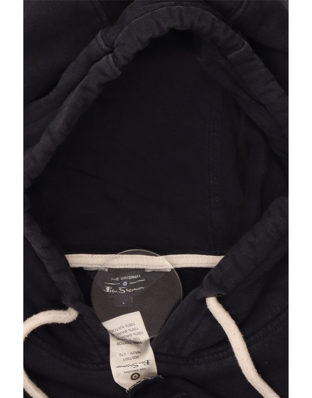 Женский джемпер с капюшоном оверсайз с рисунком BEN SHERMAN UK 16, большой темно-синий