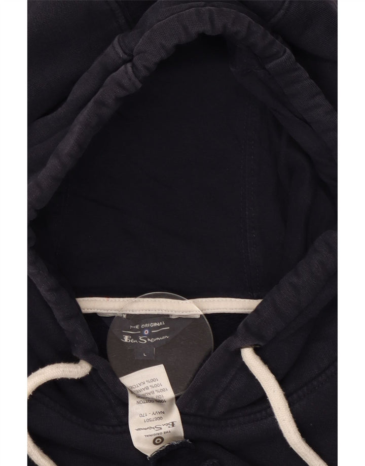 Женский джемпер с капюшоном оверсайз с рисунком BEN SHERMAN UK 16, большой темно-синий