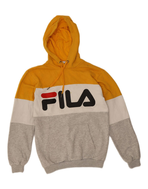 Мужской джемпер с капюшоном Fila XS, разноцветный хлопок с цветными блоками