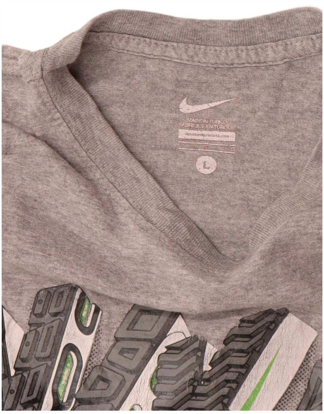 Мужская футболка с рисунком Nike, большая серая в крапинку