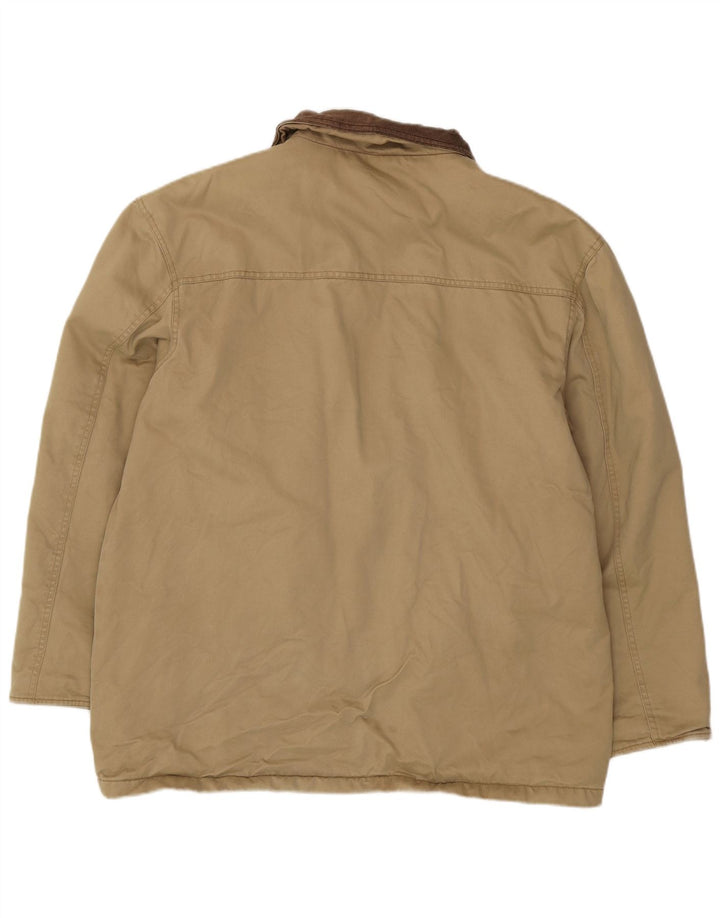 KARTEL Mens Utility Jacket UK 42 XL Beige Cotton