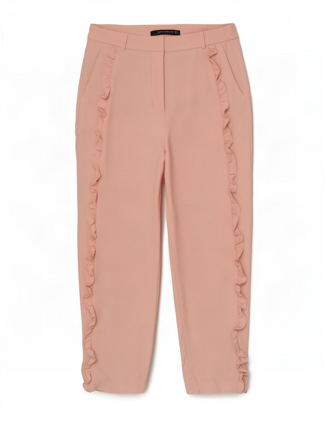 Женские укороченные брюки Zara Medium W28 L25 Розовые