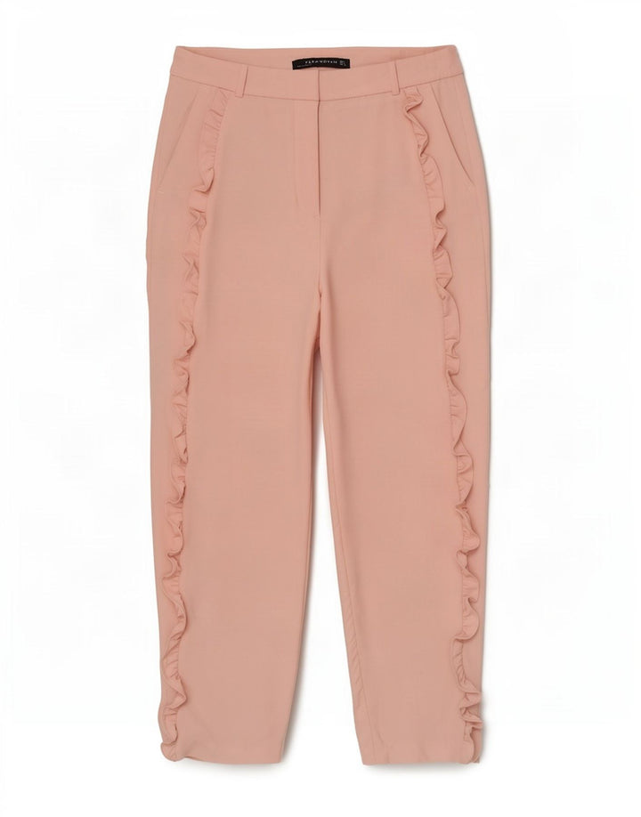 Женские укороченные брюки Zara Medium W28 L25 Розовые