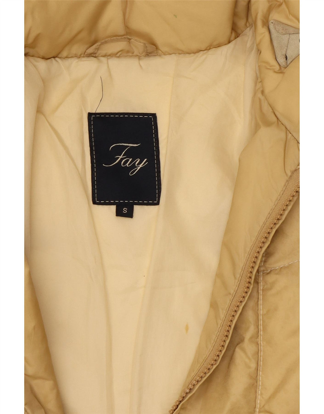 Женская стеганая куртка Fay UK 10, маленькая, бежевая