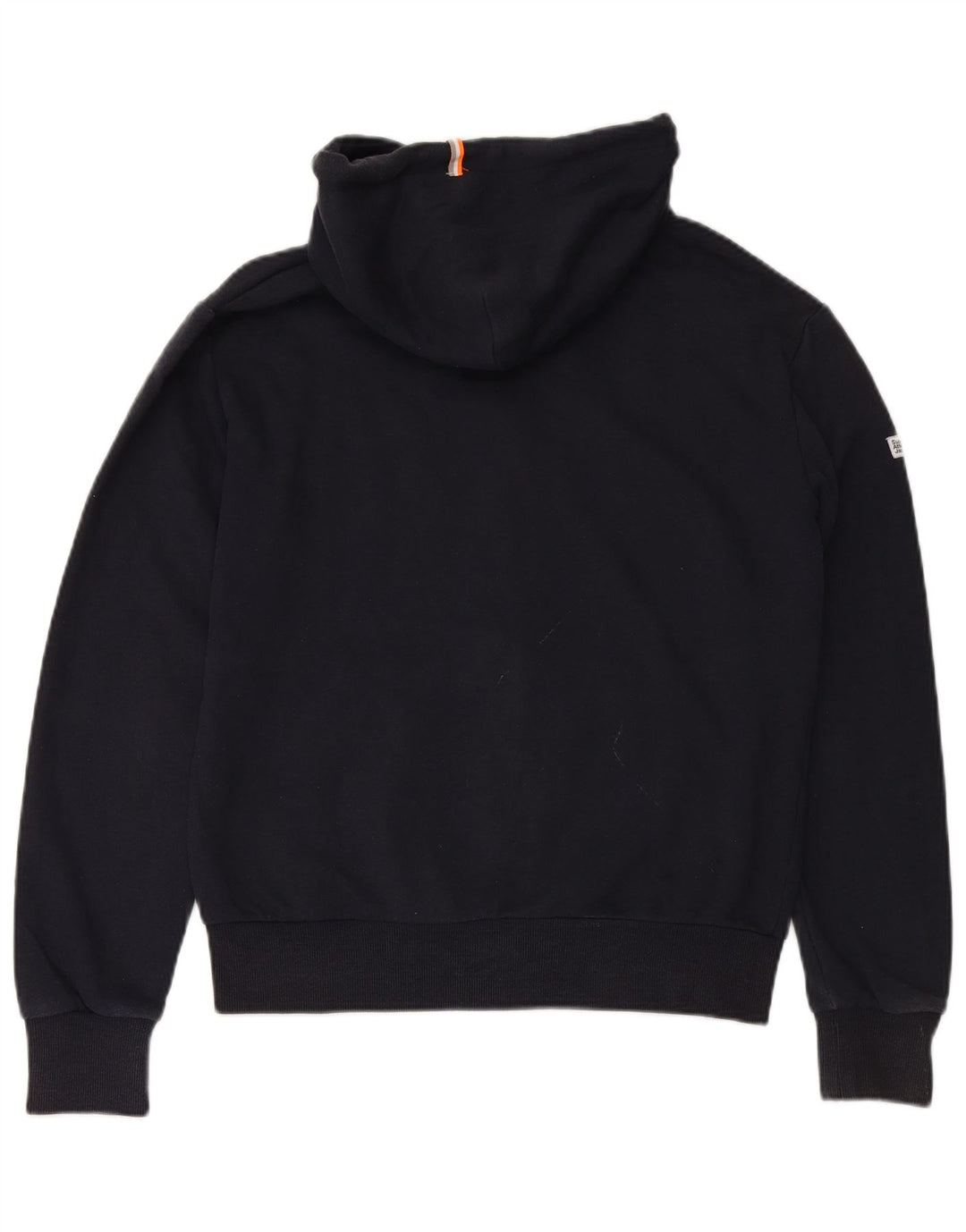 SUPERDRY Мужской свитер с капюшоном на молнии, большой темно-синий, хлопок