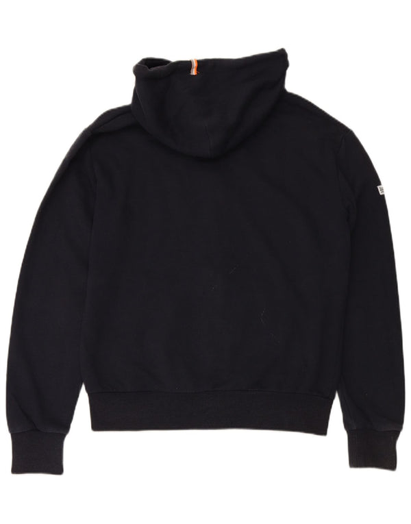 SUPERDRY Мужской свитер с капюшоном на молнии, большой темно-синий, хлопок