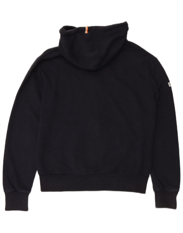 SUPERDRY Мужской свитер с капюшоном на молнии, большой темно-синий, хлопок