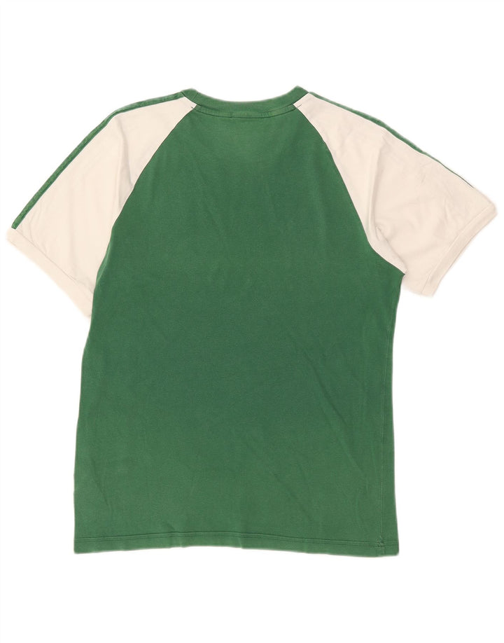 Мужская футболка Adidas Top Small Green из полиэстера с цветными блоками