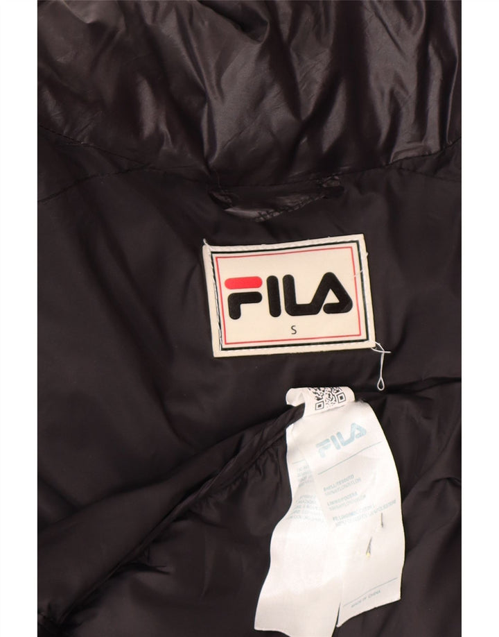 Мужская стеганая куртка свободного кроя Fila UK 36, маленькая, черный нейлон