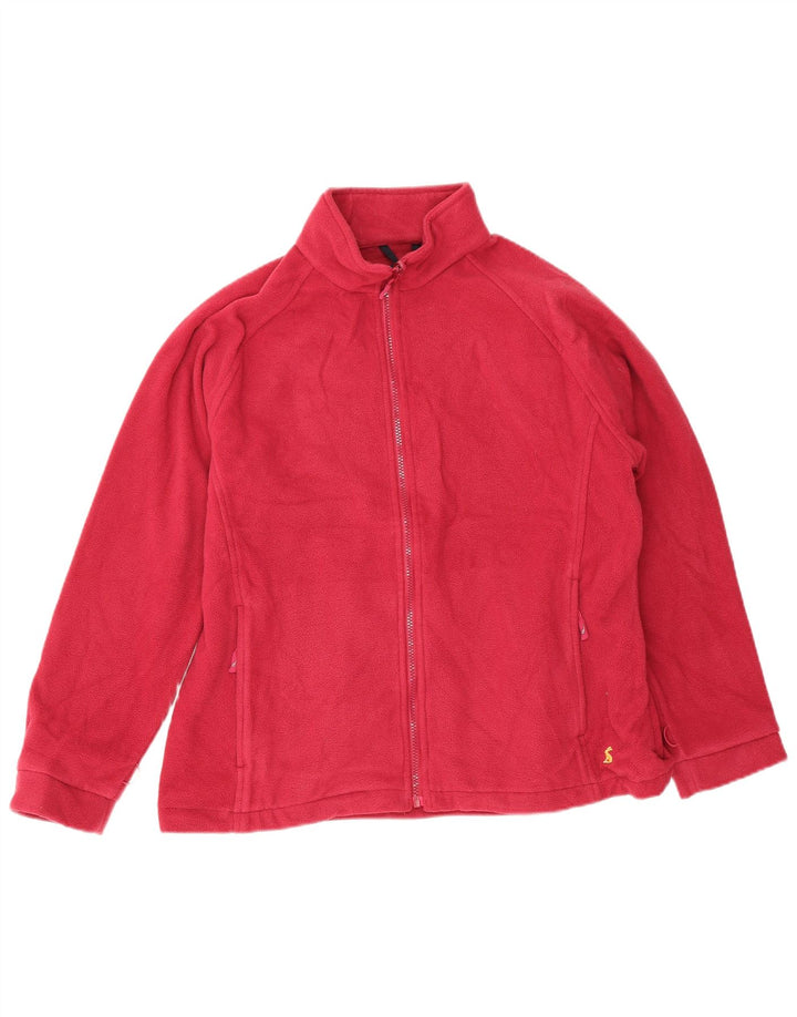 Женская оверсайзная флисовая куртка с подкладкой Joules UK 16, большой розовый полиэстер