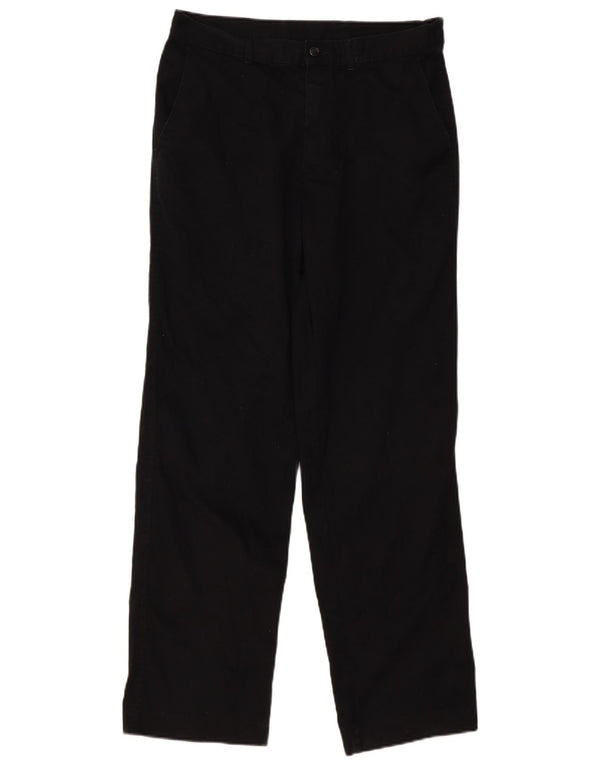 Мужские прямые брюки-чиносы Marks & Spencer W34 L33, черные, хлопковые